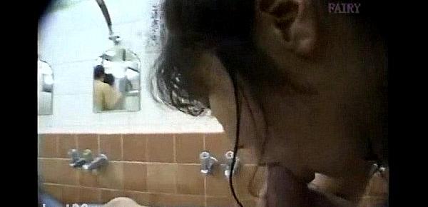  Asians having sex in public bath